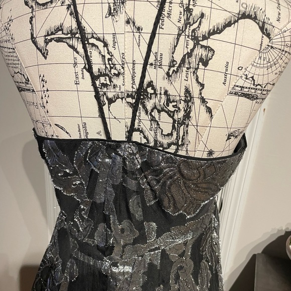 Floral Shiny Metallic Vintage y2k Whimsgoth Coquette Coastal Formal Prom Evening - Picture 6 of 10